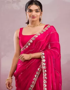 Georgette Saree designer Wear